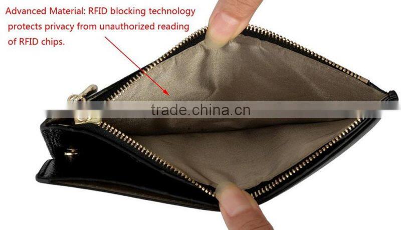 Genuine Leather Multi Card Holder Wallet with Zipper Pocket for Men&Women