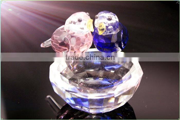 Latest colorful crystal bird as best birthday gift, indian wedding money crystal gift