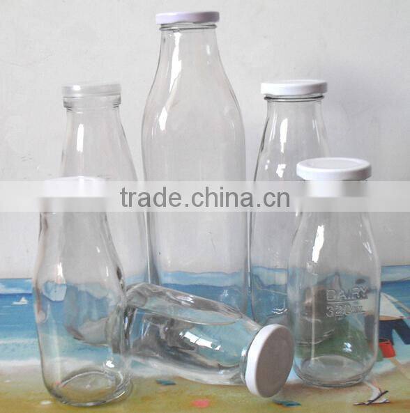 1L 300ml 10OZ glass yogurt container glass juice bottle