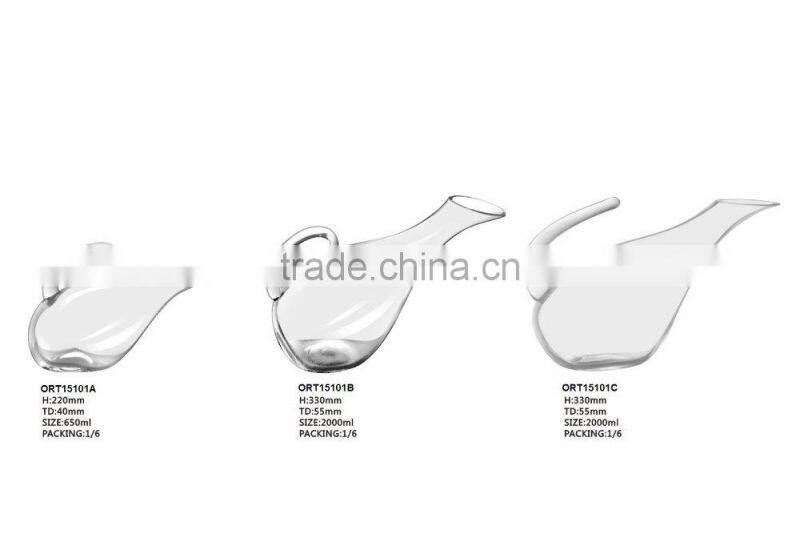 2L glass water filter pitcher wine decanter with handle