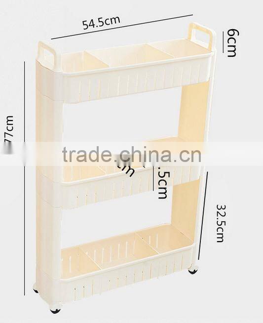 plastic hand push storage car/shelves