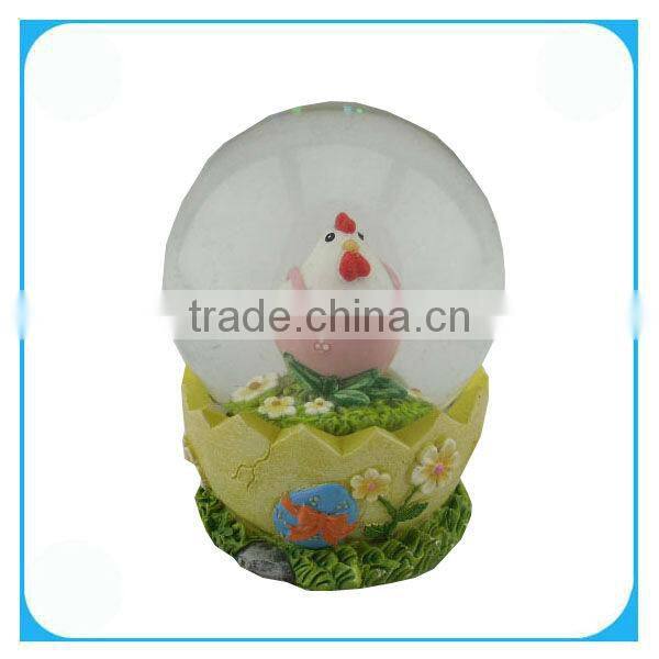 Easter Decor Resin And Glass Christmas Globe Water