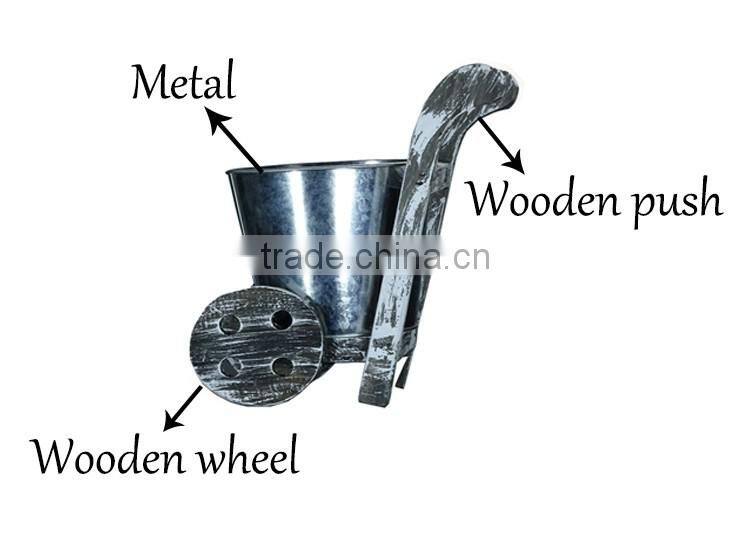 Drum shaped flowerpot wooden bracket models