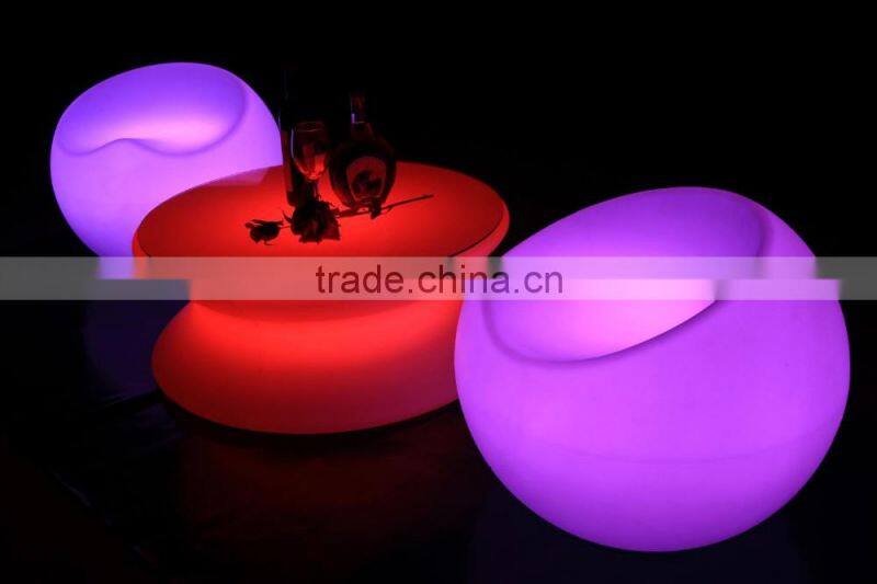 Rechargeable luminous Restaurant led chair, waterproof led cube chair lighting