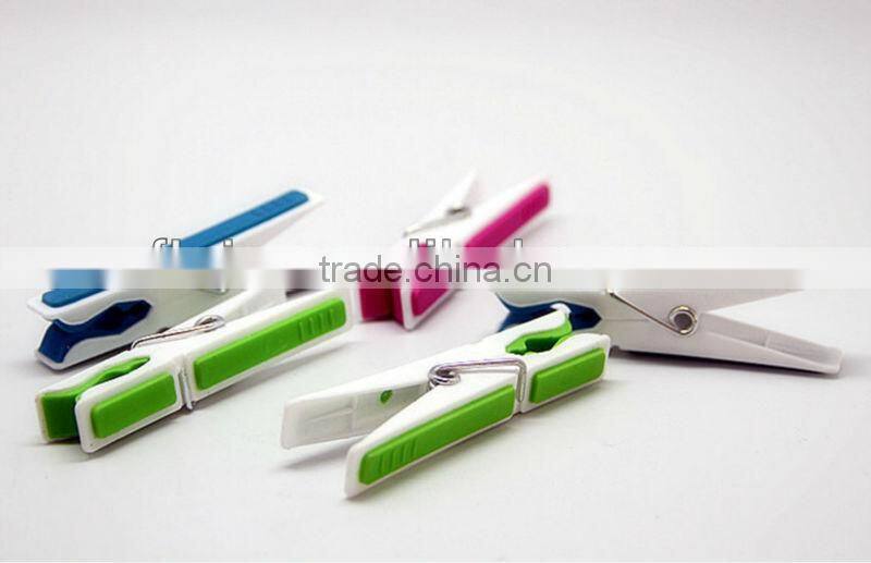 colorful block skidproof plastic clothes pegs