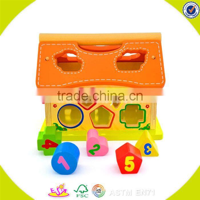 Wholesale wonderful baby wooden blocks box toy educational wooden blocks box toy W12D002
