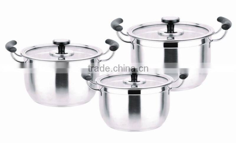 10pcs 16-24cm stainless steel high multi straight stock pot