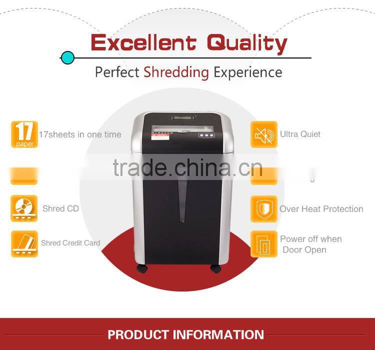 JP-850C Micro Cut paper shredder machine cut size 2*10mm 17 sheets capacity