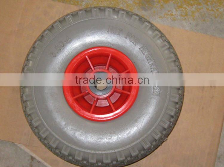 Hand trolley hand truck wheel 3.00-4 PU foam wheel
