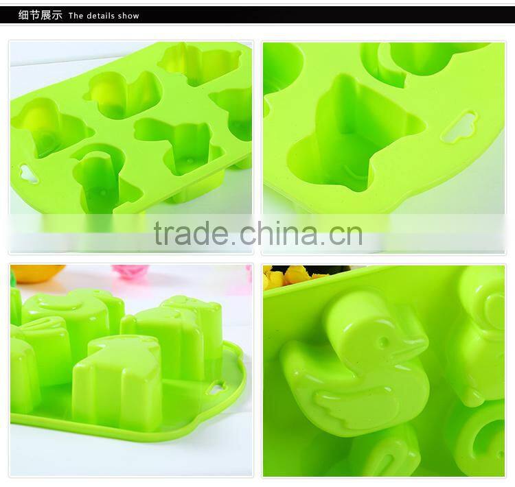Funny kitchen cute cake mold silicone ice trays mini animals shape