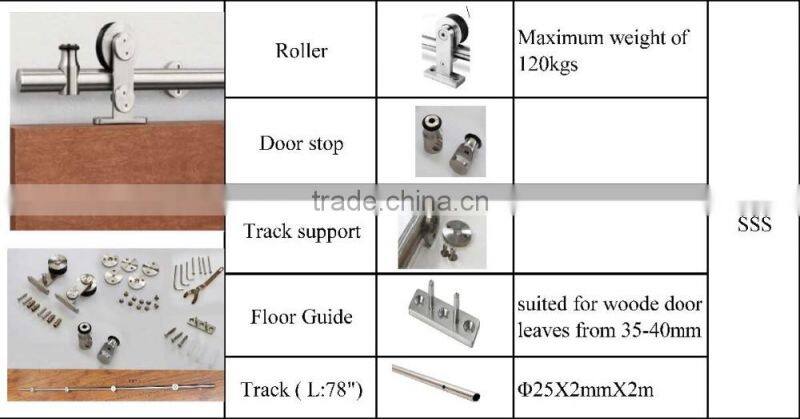Forested American Style Stainless Steel Heavy Duty Sliding Glass Door Hardware