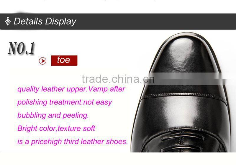 Black Rubber Outsole Business Dress Men Shoes