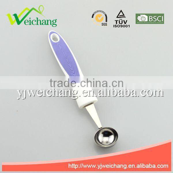 WCR233 High quality stainless steel melon baller with plastic handle