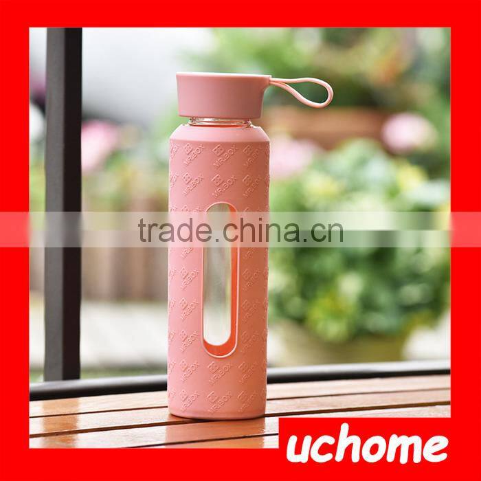UCHOME Hot Sale Heat-resistant Sport Glass Water Bottle