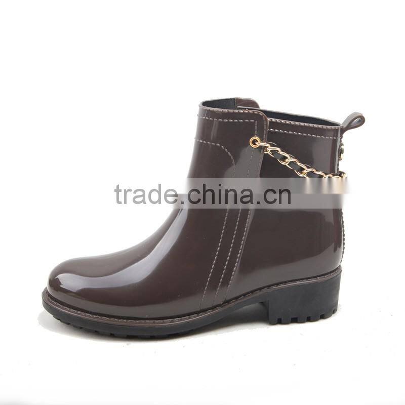 shining black chelsea rain boots for women retail