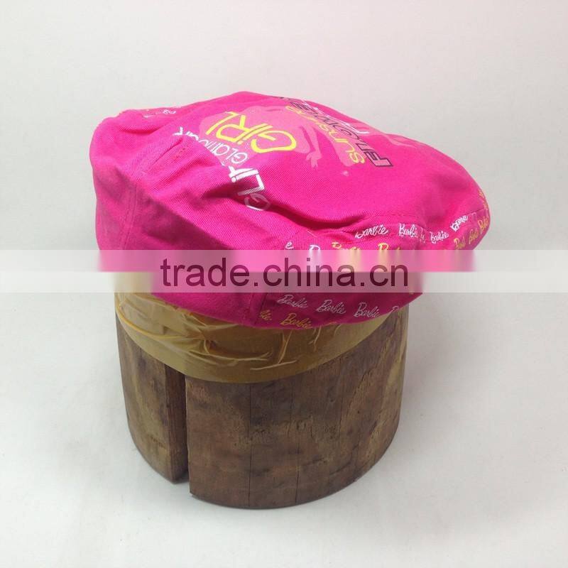 Pink Beret For Girl Custom Printing Kid Cap Children Beret Cap/Hat