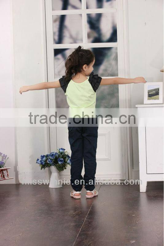 China supplier wholesale fashion short sleeve cotton child clothing sets