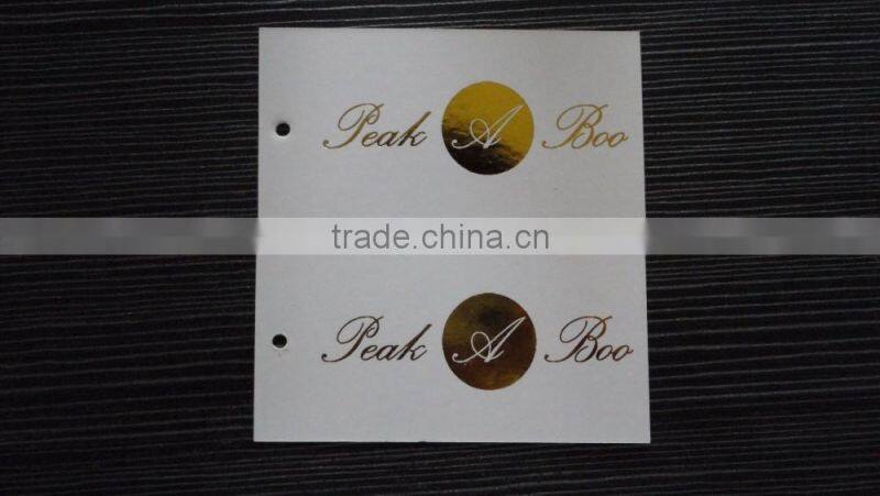 2017 factory wholesale customized hair extension paper hang tags with high quality