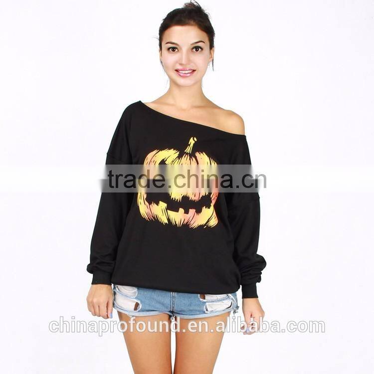 Long Sleeve Sweatshirts For Women Wholesale Women Off Shoulder Sweatshirt