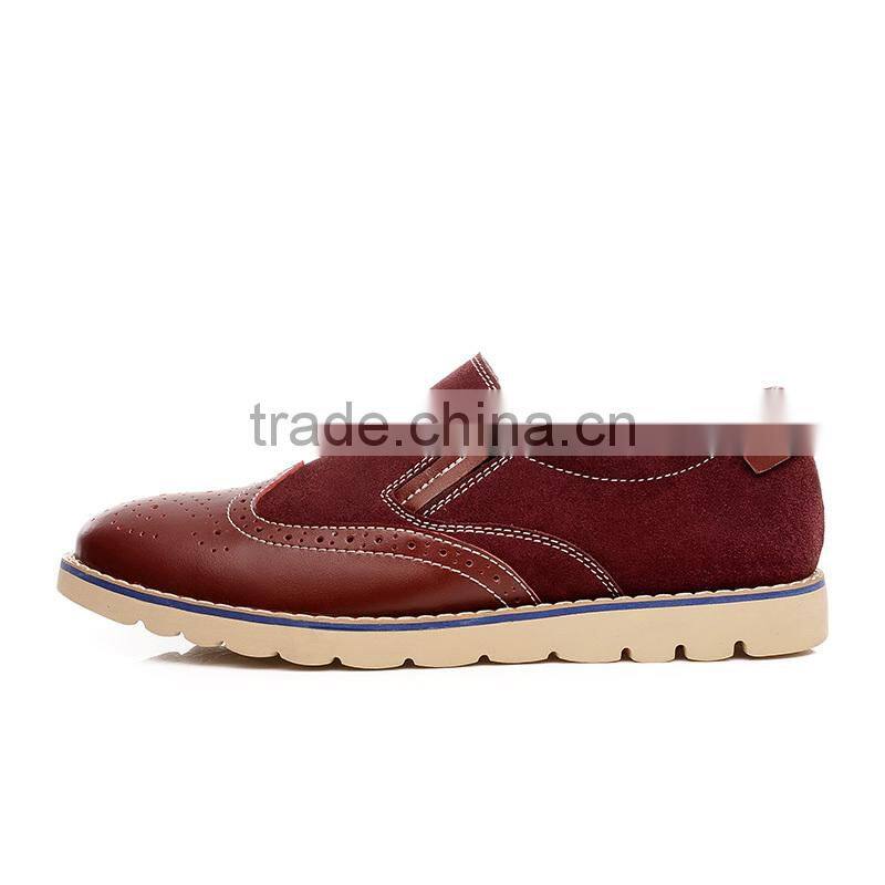wine red brogue men leather shoes relaxation have sample, high quality adults casual shoes fashion for men business fashion styl