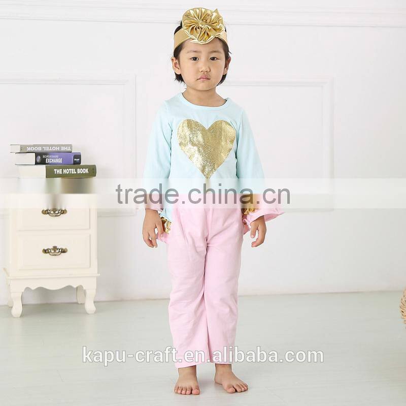 Wholesale kids clothing two pieces set , autumn kids clothing set , baby girl boutique clothing sets