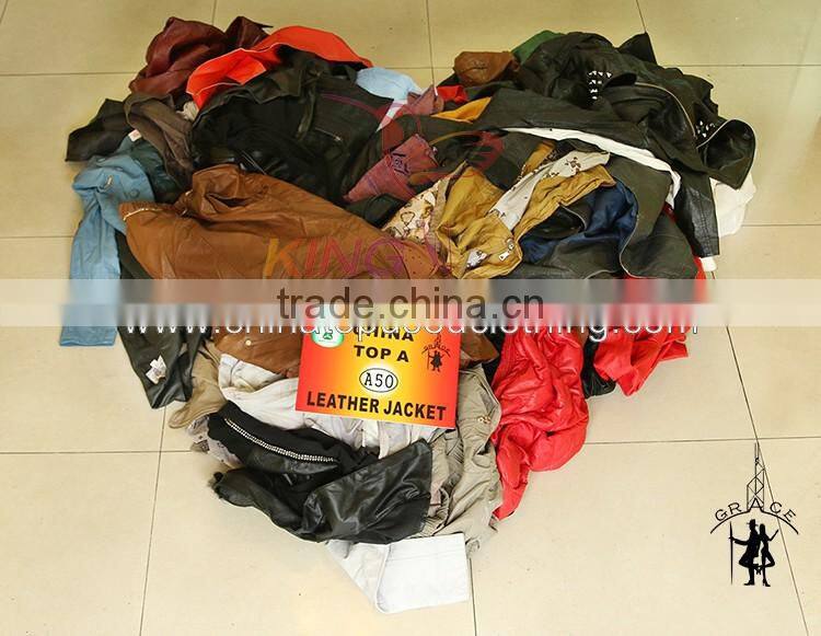 Sorted Bundle Leather Jacket Used Clothes Used Clothing hot sale In Houston Texas