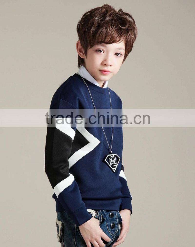 round fleece boy's sweatshirt long sleeve pullover short sweatshirts