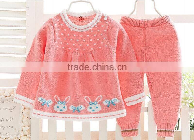 latest light blue pink stylish baby girls cotton knitted sweaters