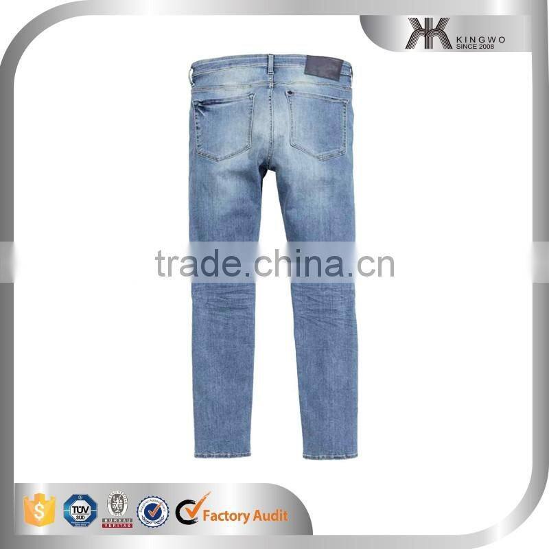 2016 Men's Jeans Denim Jeans Slim Fit Washed Distress Denim Jeans