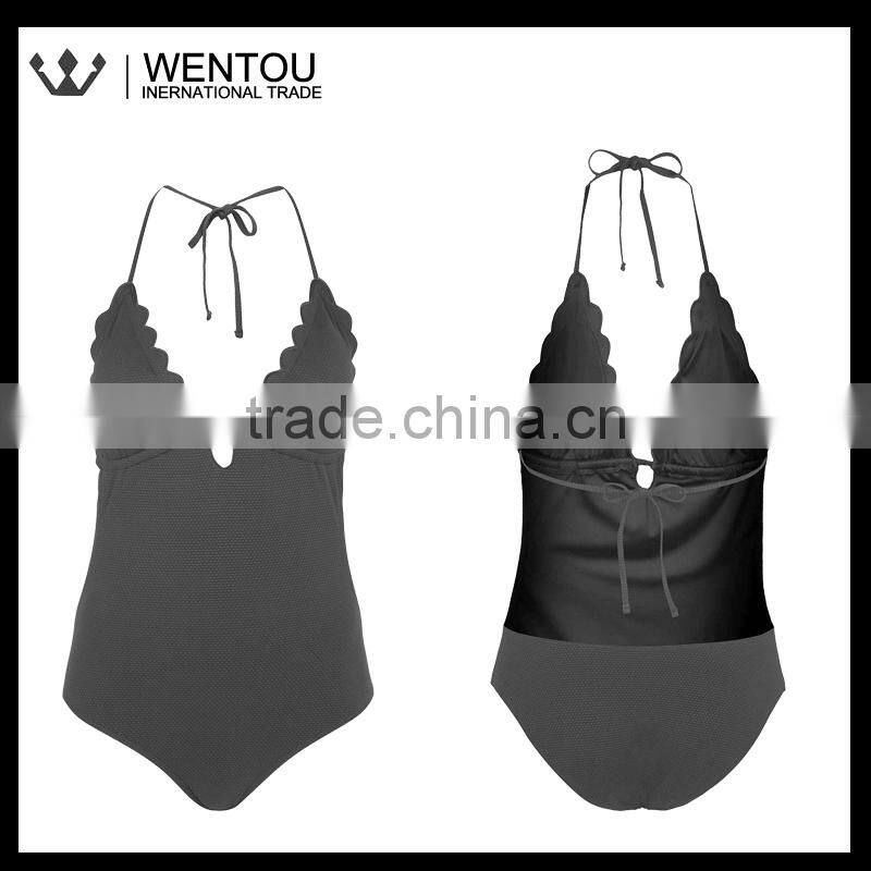 Sexy Scalloped One Piece Bikini