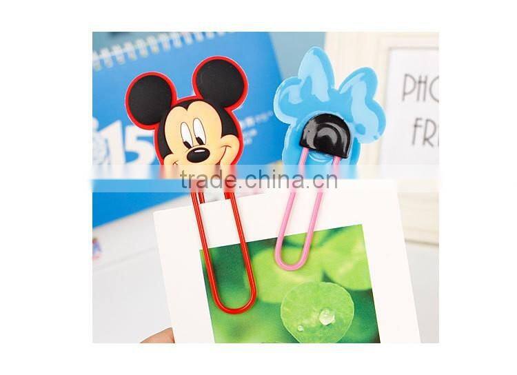 Mickey shape paper clip customizable planner PVC clip