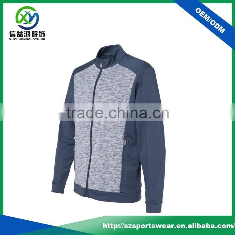 High quality fleece inside navy blue man golf jacket with your own logo