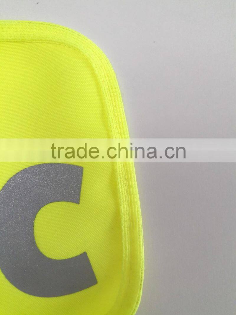 Heat transfer printed reflective logo on patch which used on safety clothing