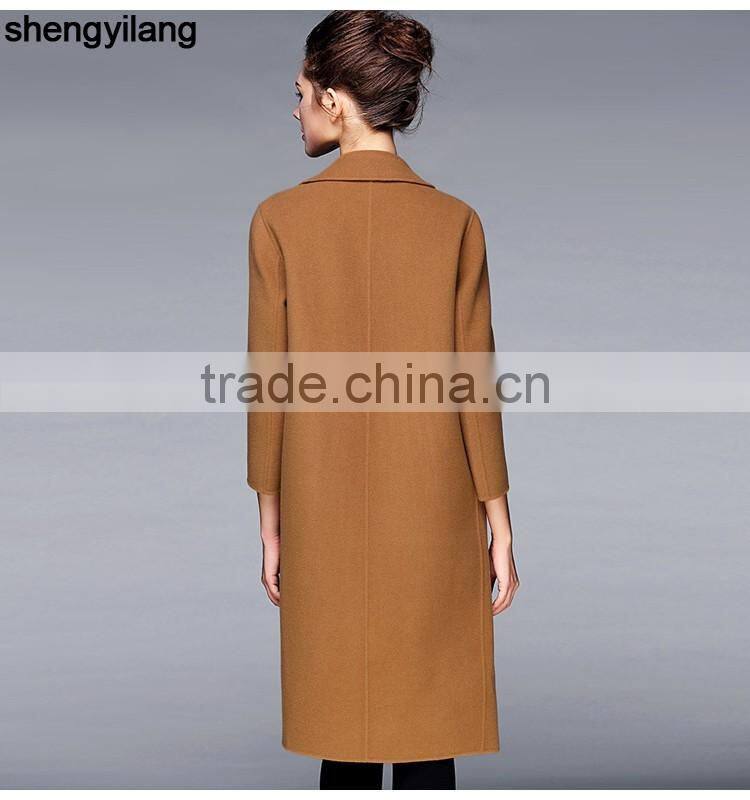 women's wholesale wool suit collar midi long coat