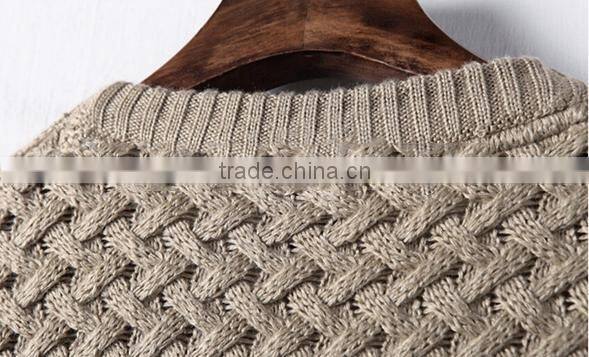 Crew neck 3D pattern fashion sweater for men