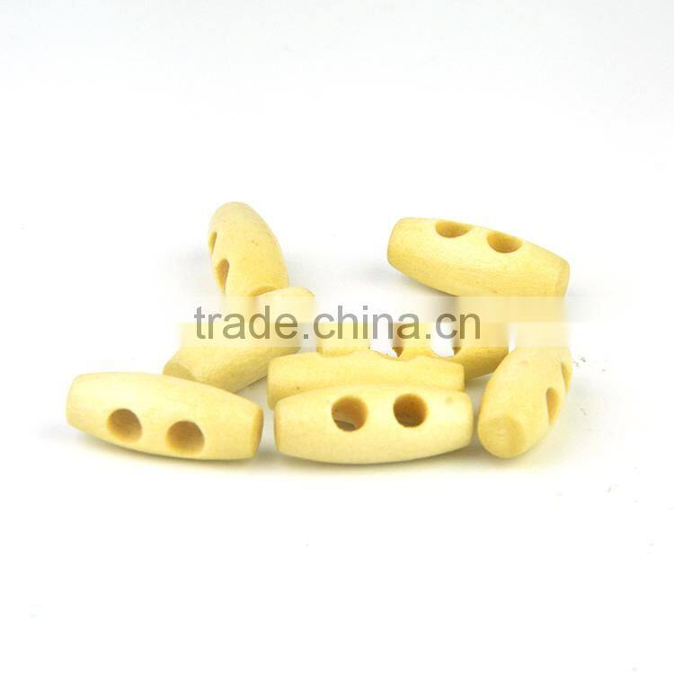 2 Holes Natural Wooden Buttons Sewing Horn Toggle Buttons For Coat Cloth Accessories