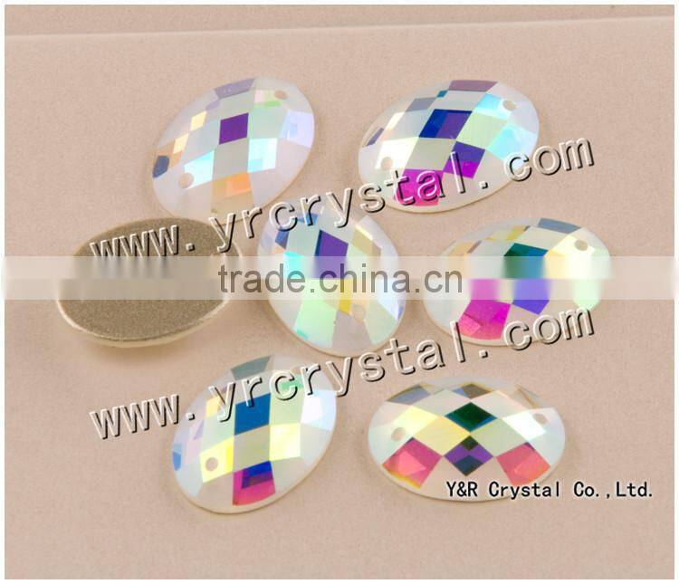 rhinestone 20mm flatback AB color with holes or not