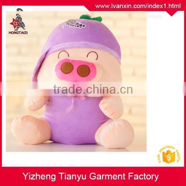 Custom lovely fat plush animal pig pillow