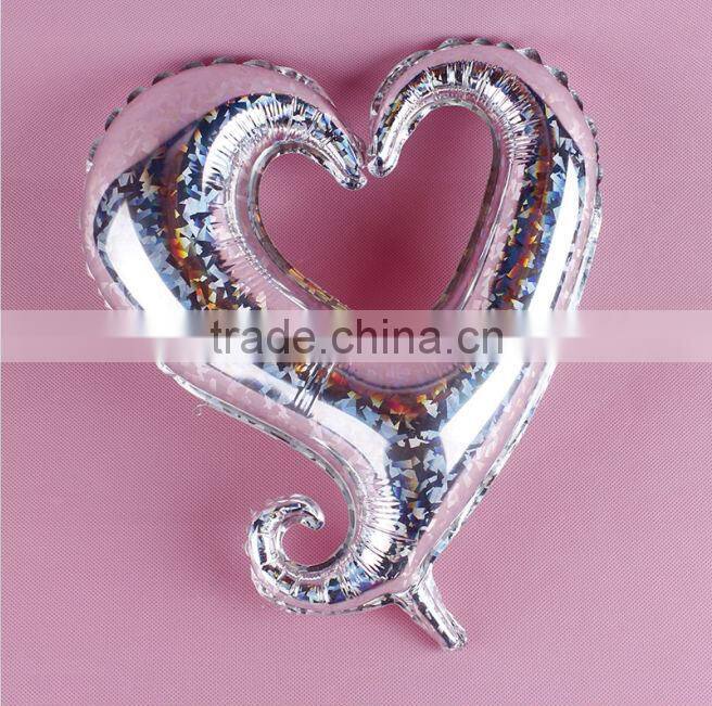 2014 new design heart shape foil helium balloon