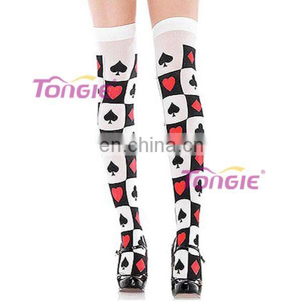 Sexy Women Black And White Plaid Stockings