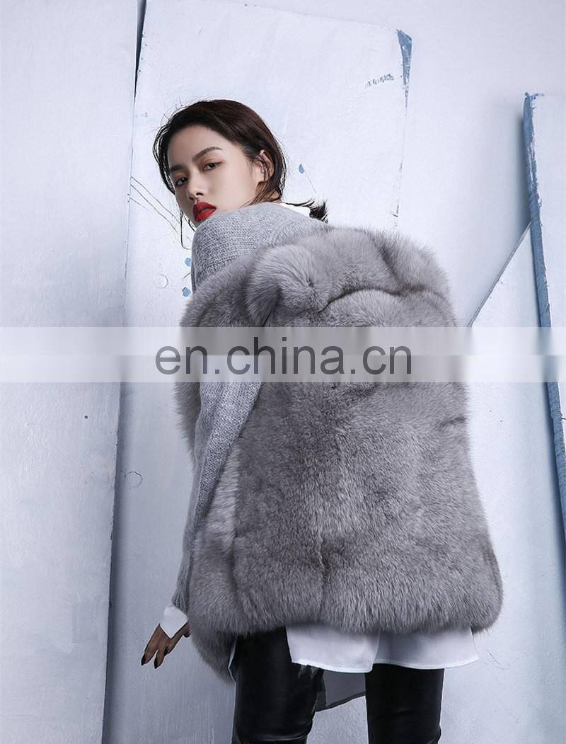 2016 New Korean Style Luxurious Fur Vests Winter Real Fox Fur Vest Women
