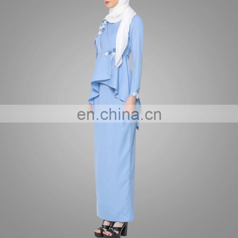 Stylish Baju Kebaya Design Muslim Women Wear Elegant Floral Malaysia Clothing New Model Ladies Suit