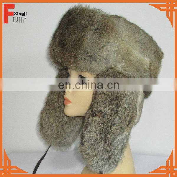 top quality chinese chinchilla rabbit fur russian hat