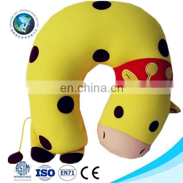 Fashion cheap plush blue bear neck cushion customized cute soft animal travel neck pillow