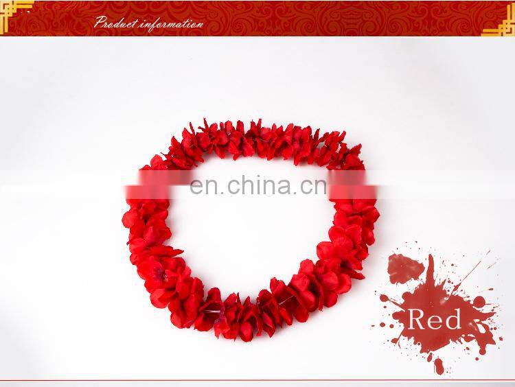 Blue Hawaiian Flower Lei Wedding Flower Garlands Flower Strings Decoration