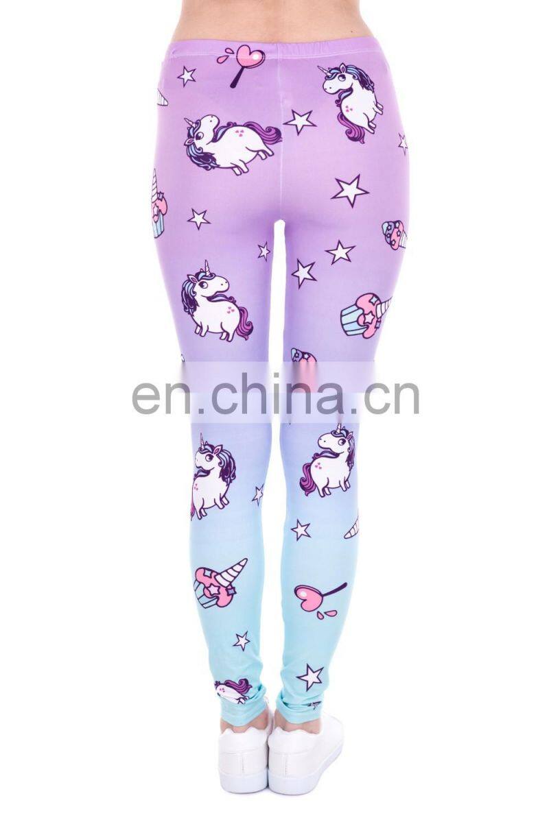 Unicorns and sweets fancy sexy mix crossfit print high quality sale pants girls stylish denim yoga pants women leggings