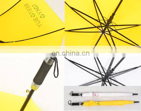 Yellow Straight Customized advertising umbrella