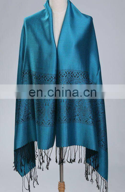 factory directly lady red silk pashmina (JDS-042_1401#)