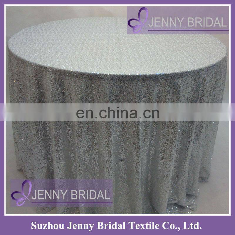 TC219B restaurant silver sequence elegant table cloth dubai