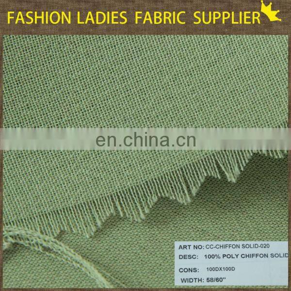 Shaoxing textile soft chiffon forlady 100 poly cheap chiffon